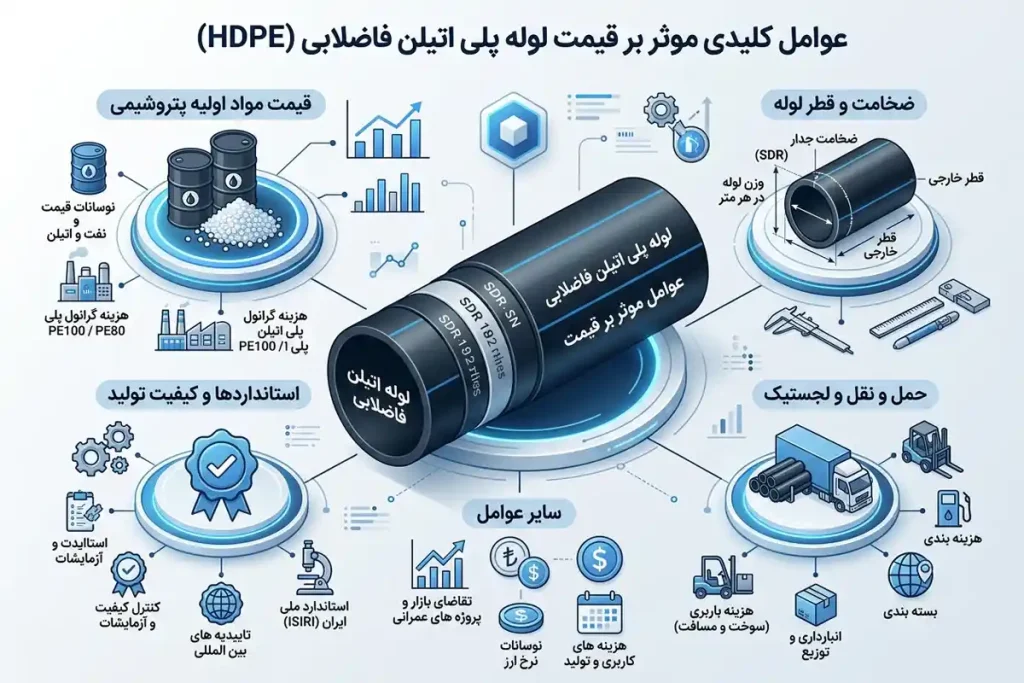 عوامل موثر بر قیمت لوله پلی اتیلن فاضلابی