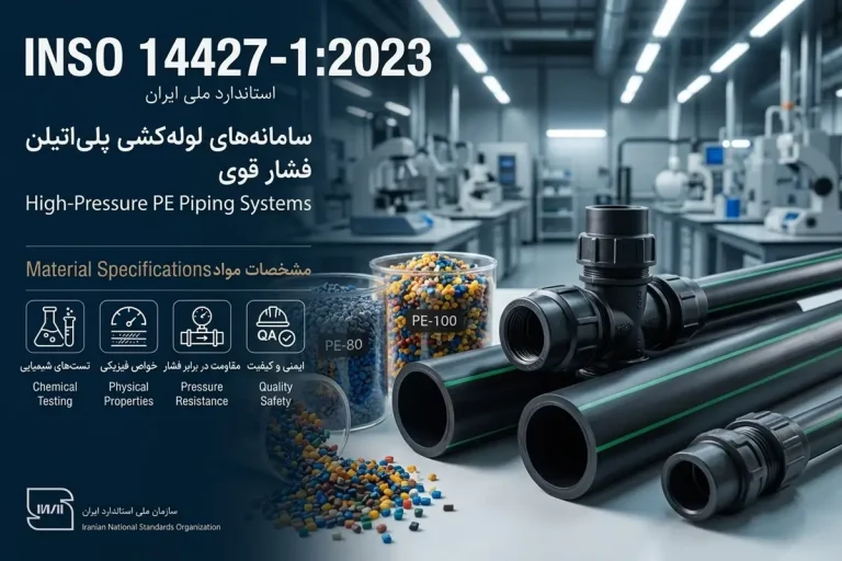 استاندارد لوله‌ های پلی‌ اتیلن فشار قوی INSO 14427-1