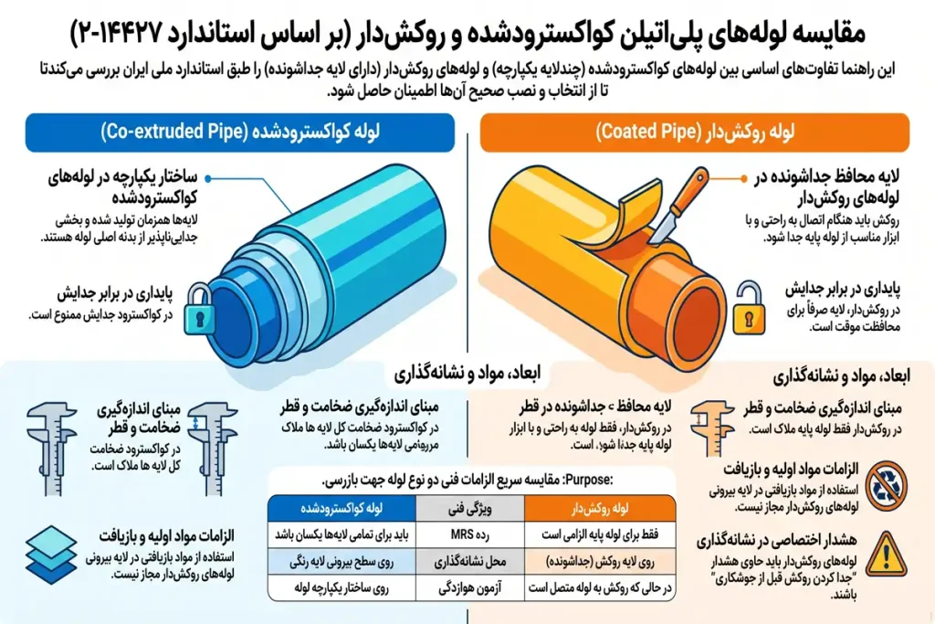 تفاوتهای لولههای کواکسترودشده و لولههای روکشدار