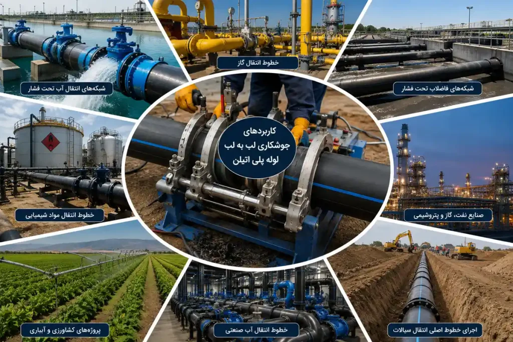 کاربردهای جوشکاری لب به لب لوله پلی اتیلن