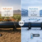 تأثیر دما بر لوله پلی اتیلن آبیاری