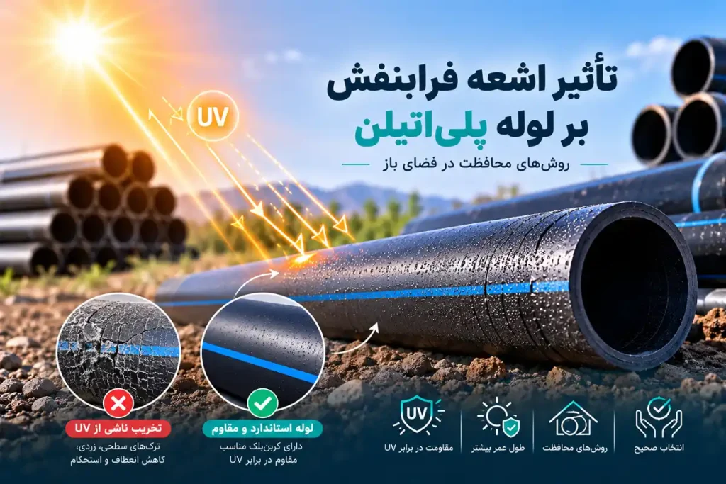 تاثیر اشعه فرابنفش بر لوله پلی اتیلن