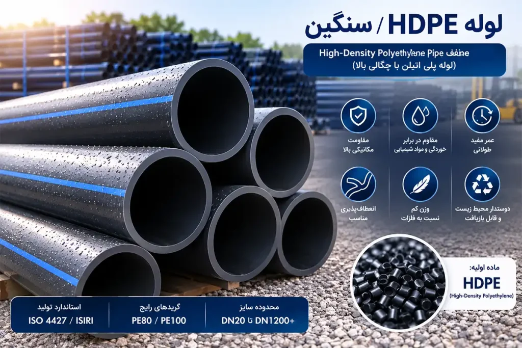 لوله HDPE مخفف High-Density Polyethylene Pipe
